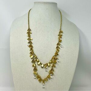 19” costume jewelry 2 tiered necklace.